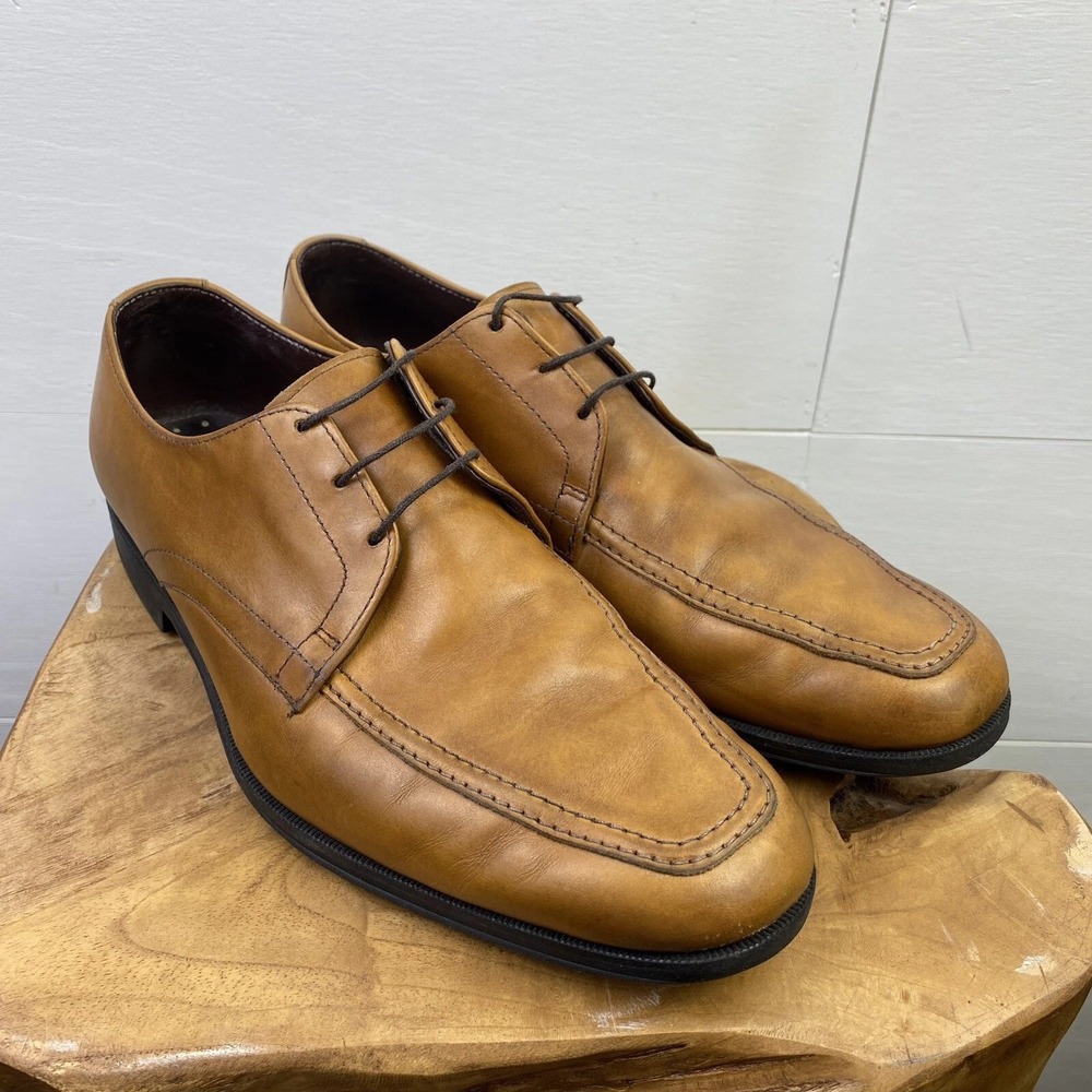 Allen Edmond Santa Monica Shoes 8.5D Brown Leather Derby Bluchers Bicycle Toe